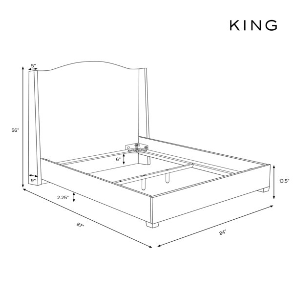 Abrahamsville Upholstered Low Profile Standard Bed & Reviews Birch Lane